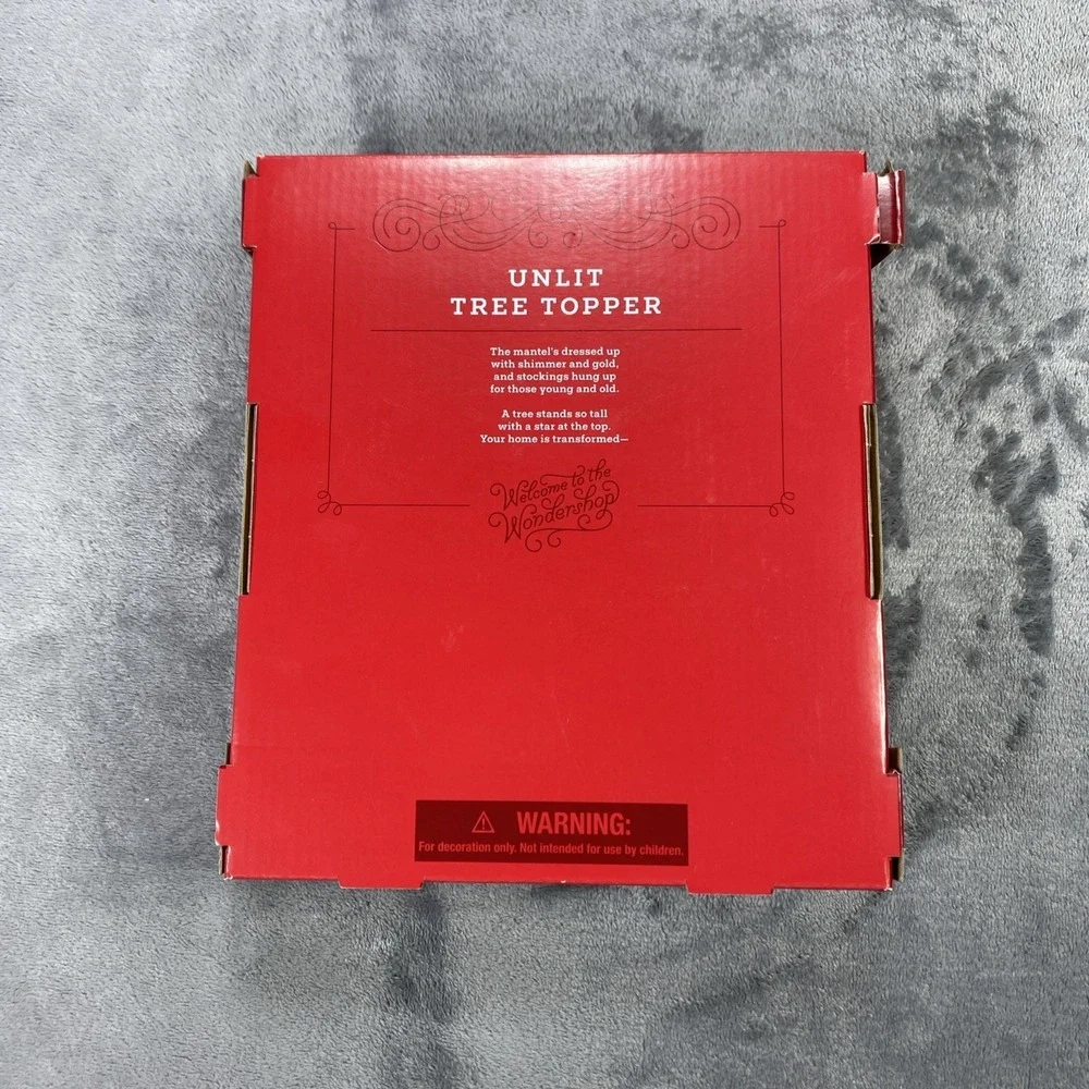 Wondershop Christmas Tree Topper‎ Solid Star Unlit 8.5